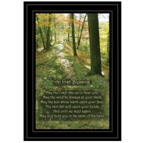 "Irish Blessing" By Trendy Decor 4U, Ready to Hang Framed Print, Black Frame