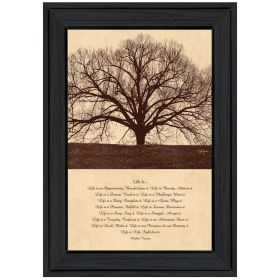 "Life Is" By John Jones, Ready to Hang Framed Print, Black Frame (Color: as Pic)