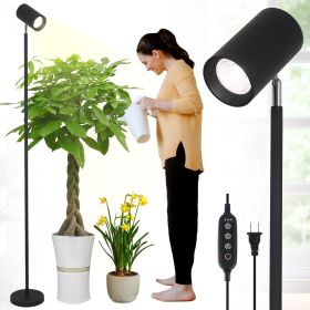 Grow Lights Stand For Indoor Plants Full Spectrum Tall Plant Light For Indoor Growing With 20W COB P (Option: Black)